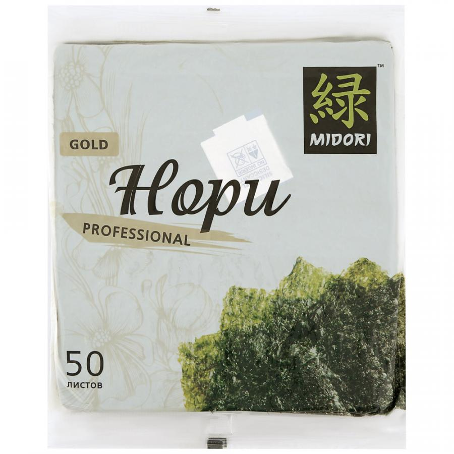 Морские водоросли Midori Суши Нори Голд 130г, 50 листов
