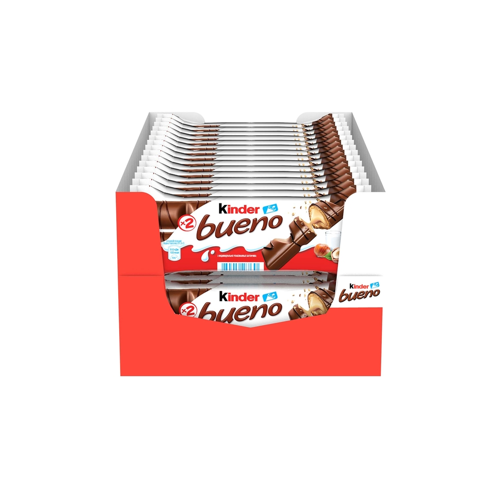 Вафли Kinder Bueno с молочно-ореховой начинкой 43г