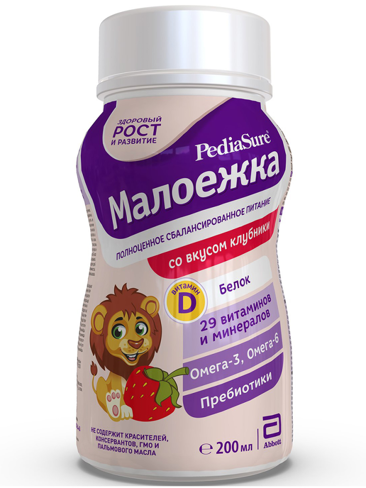 Напиток PediaSure Малоежка клубника с 1 года 200 мл