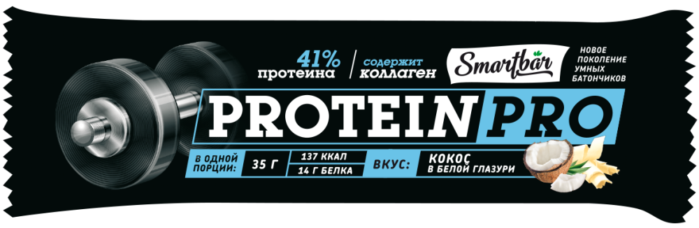 Батончик Smartbar Protein Pro протеиновый кокос 35 г