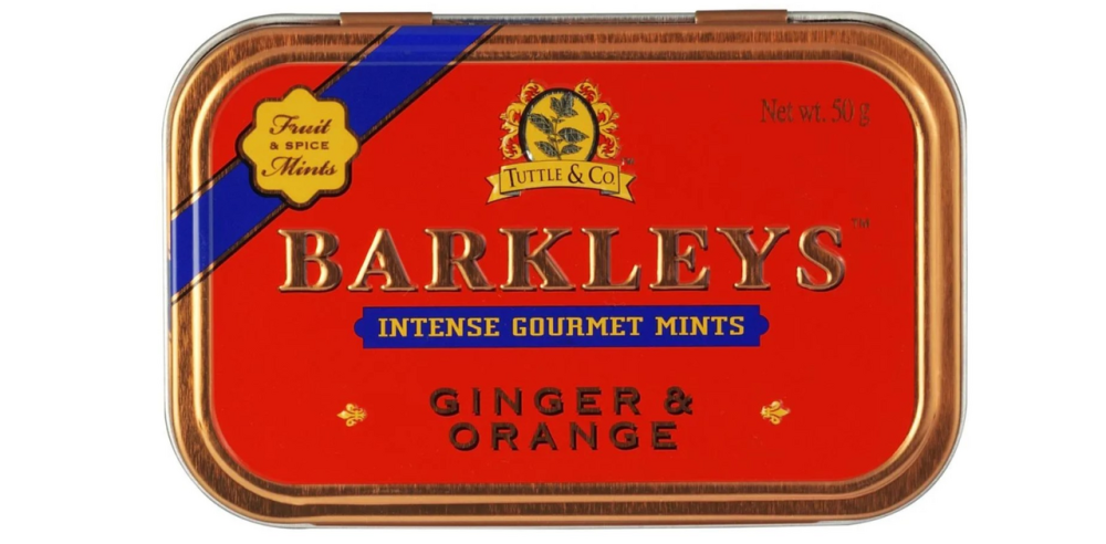 Леденцы Barkleys Mints Имбирь и апельсин, 50г