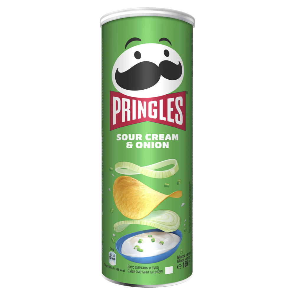 Чипсы Pringles картофельные со вкусом сметаны и лука 165г