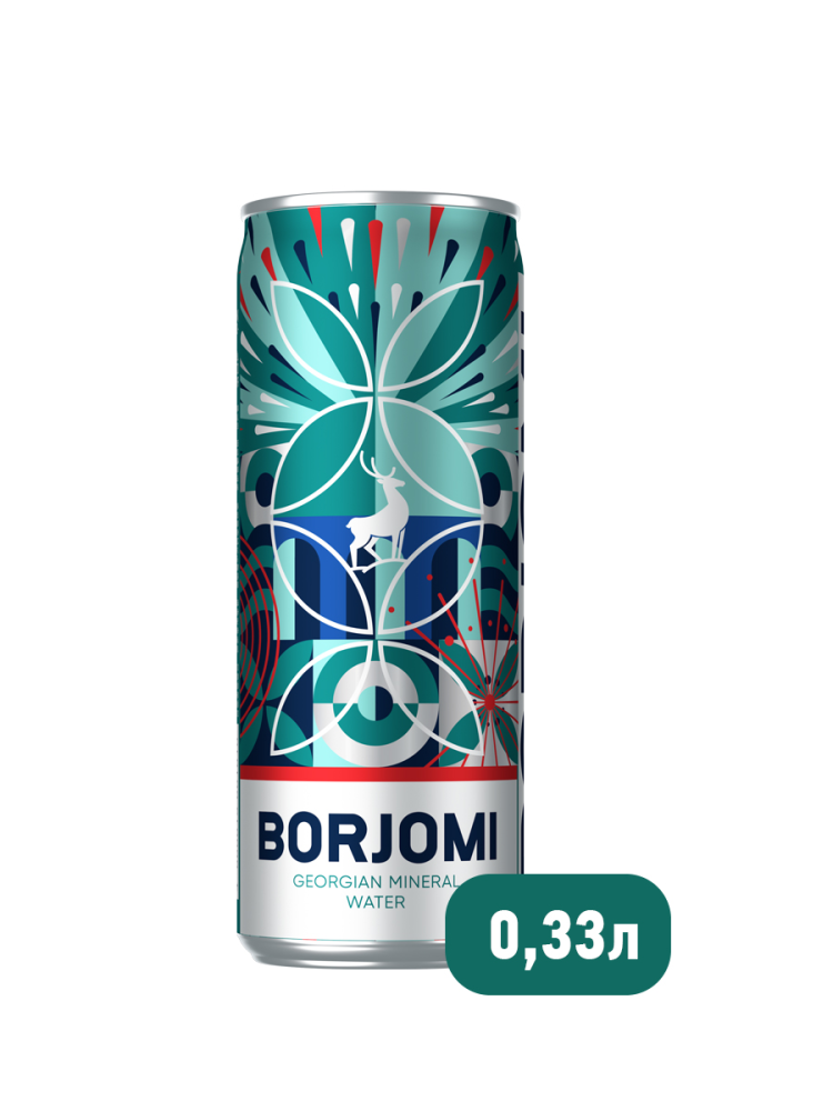 Вода природная минеральная Borjomi 0,33 л ж/б