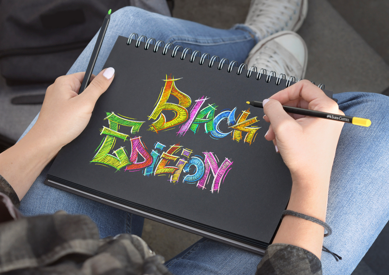 Карандаши цветные Faber-Castell Black edition, 12 цветов