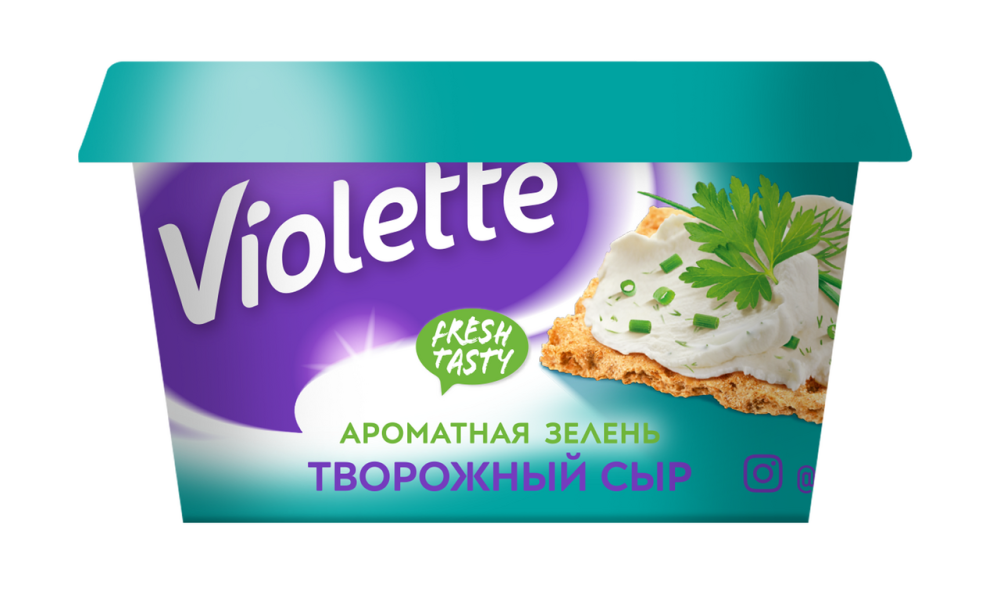 Сыр  Violette творожный с зеленью 70% 140г