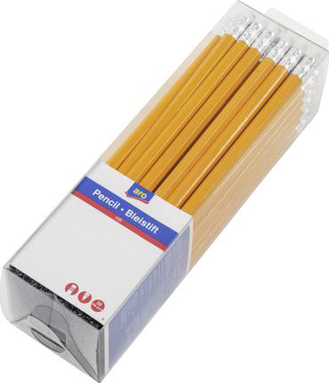 Карандаши чернографитовые ARO HB c ластиком, 50шт