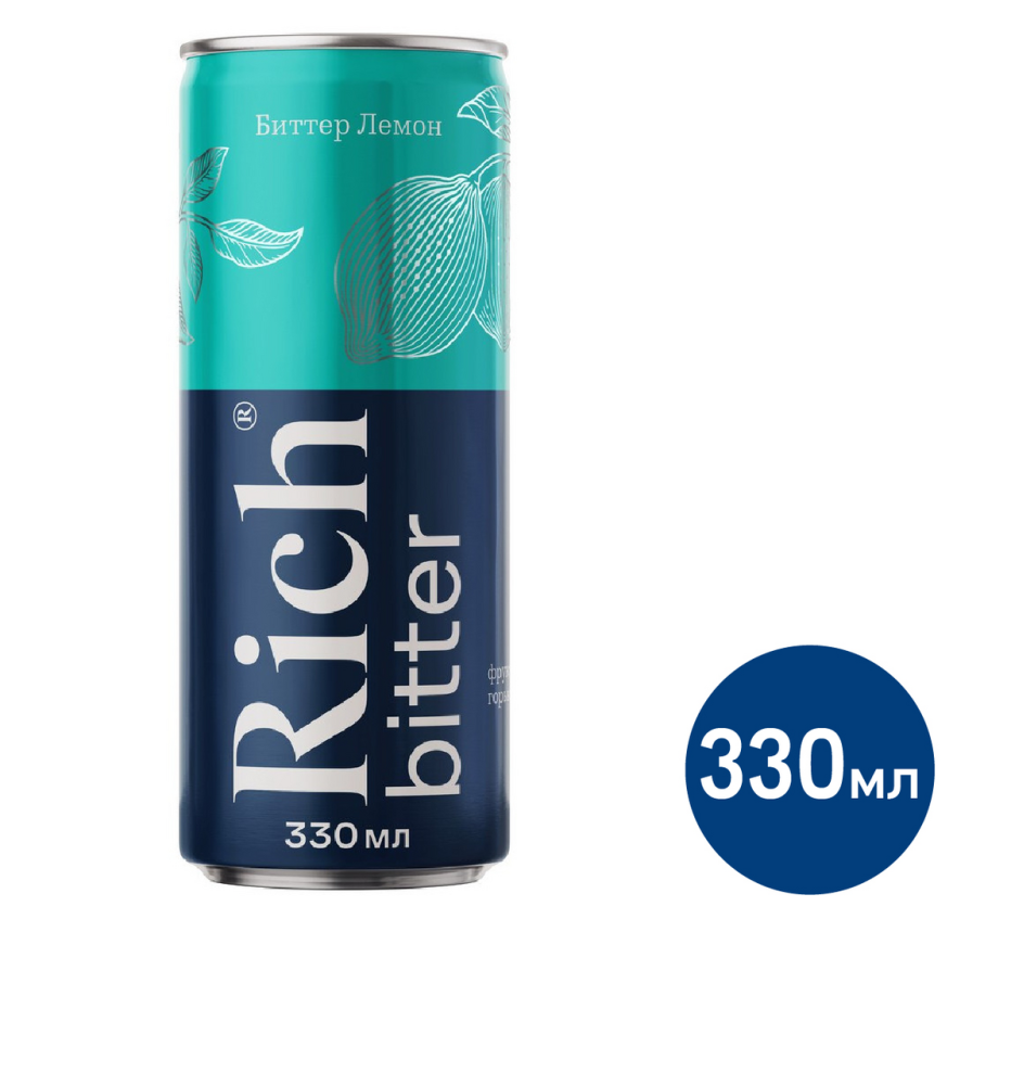 Напиток Rich bitter Лемон газированный, 330мл