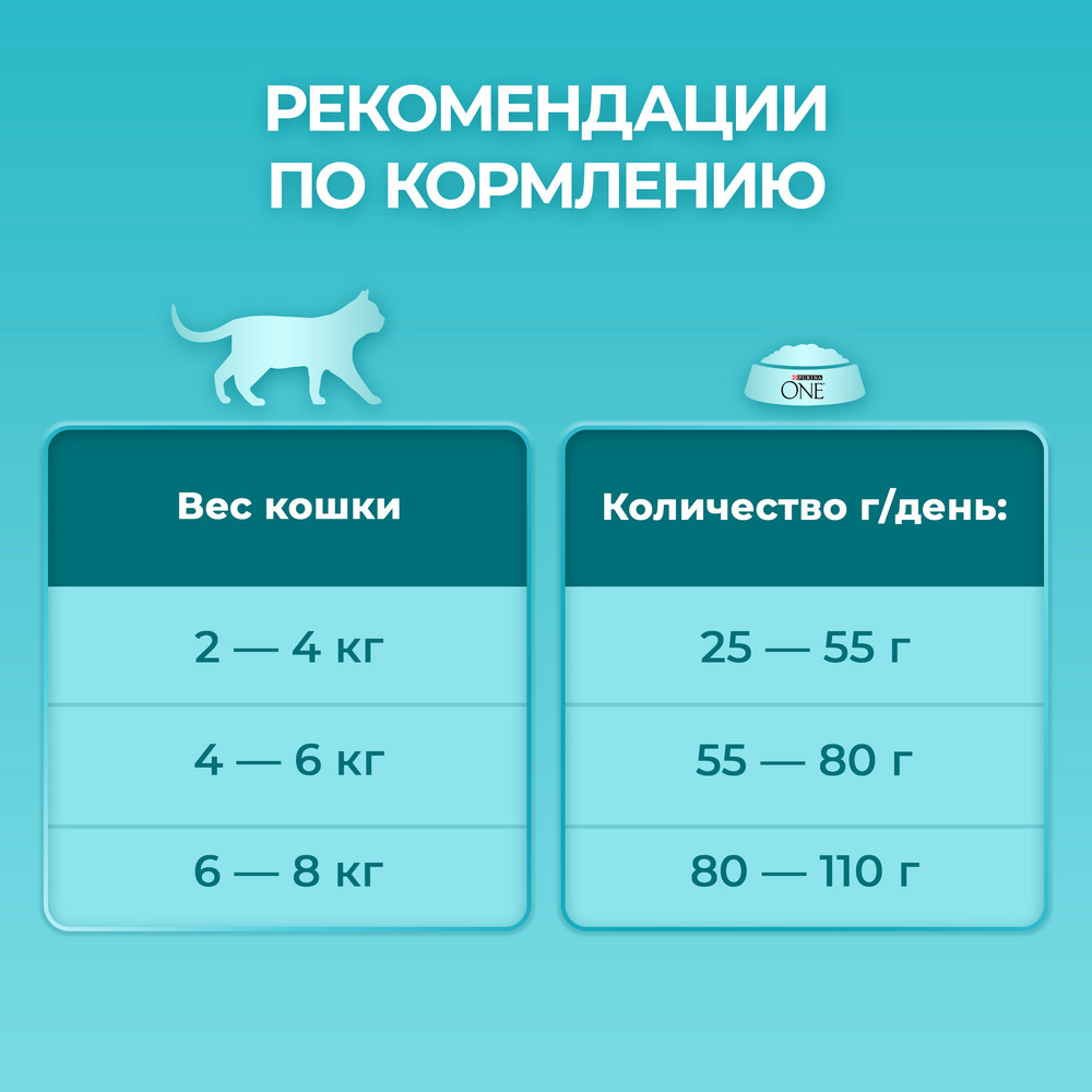 Корм сухой Purina One для домашних кошек с индейкой и цельными злаками, 200 г