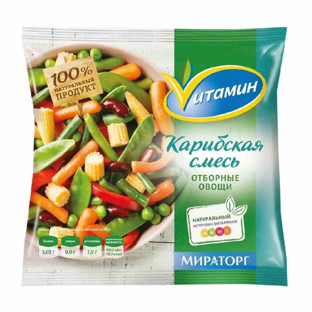 Смесь овощная Vитамин Карибская свежемороженная 400 г