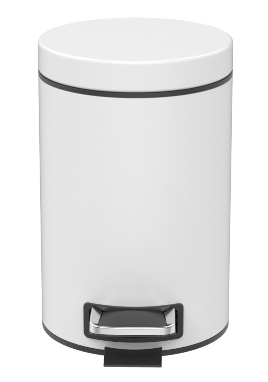 Контейнер для мусора с педалью белый 5 л