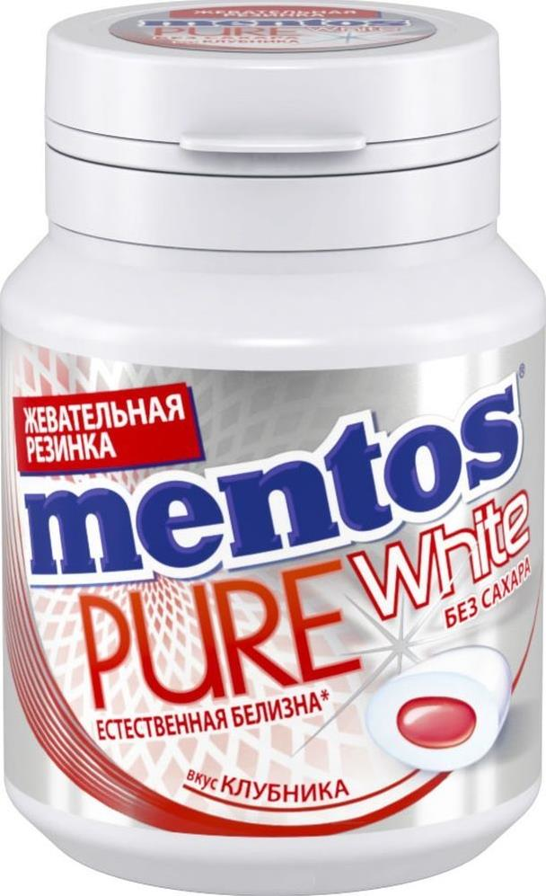 Жевательная резинка Mentos Pure white вкус Клубника 54г