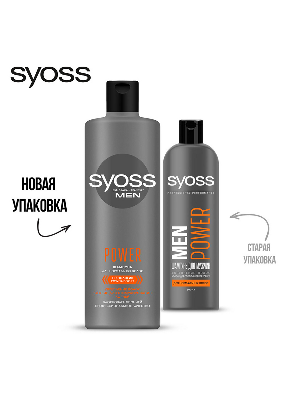 Шампунь Syoss Men Power очищение для нормальных волос 450 мл