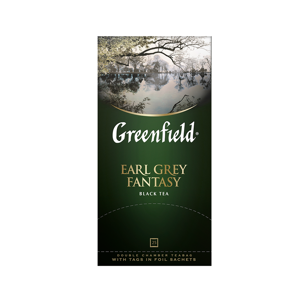 Чай Greenfield черный Earl Grey Fantasy с цедрой лимона и бергамотом 25п*2г