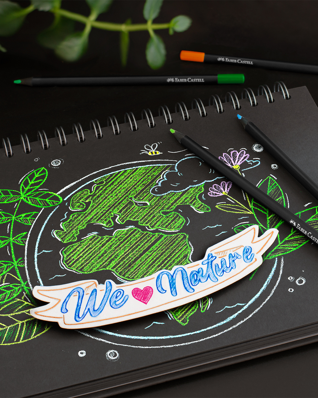Карандаши цветные Faber-Castell Black edition, 12 цветов