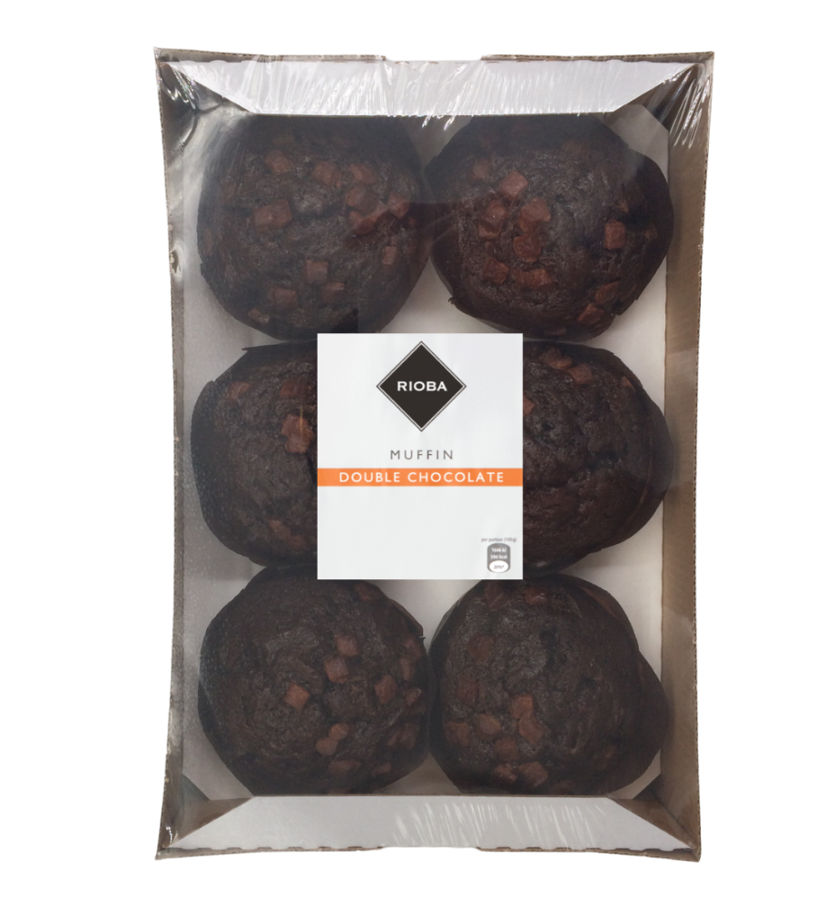 RIOBA Маффины шоколадные замороженные (85г x 6шт), 510г