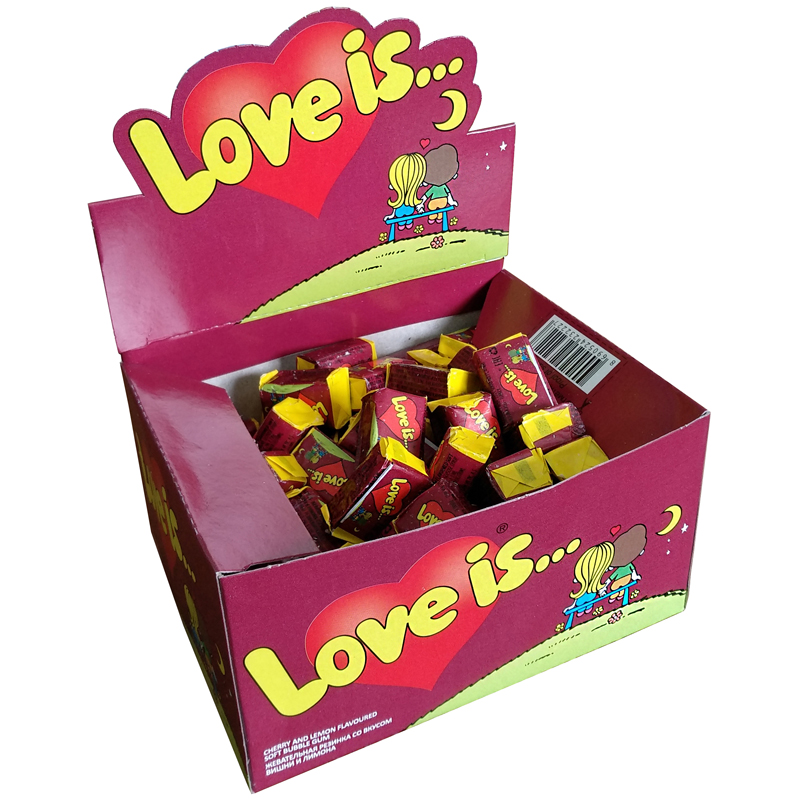 Жевательная резинка Love is вишня-лимон (4.2г x 100шт), 420г