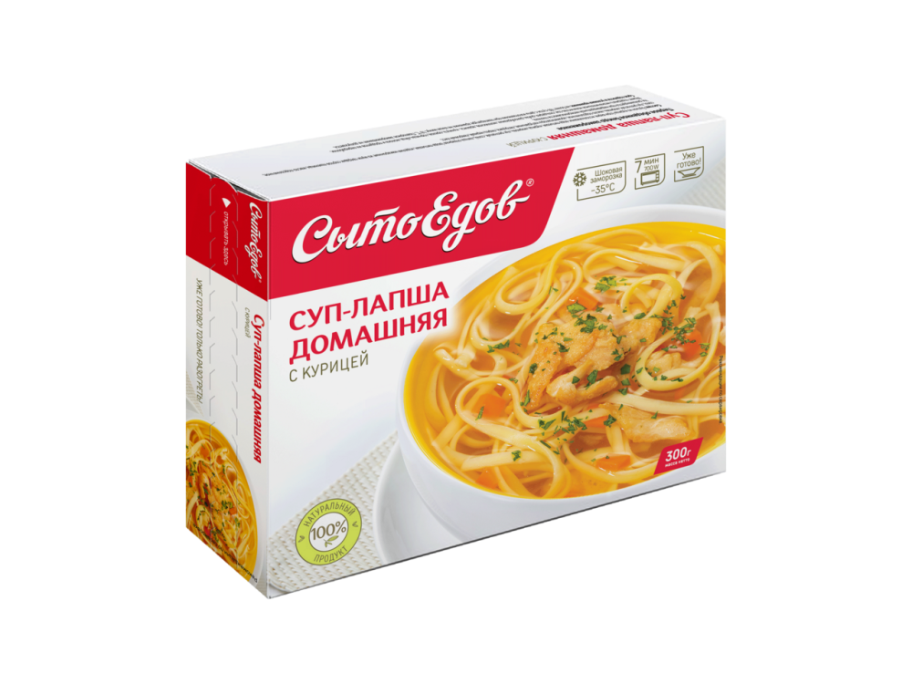 Суп-лапша Сытоедов домашняя с курицей замороженный, 300г