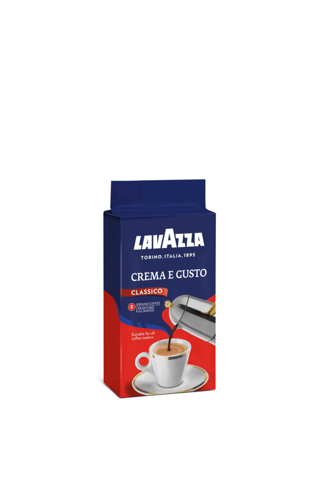 Кофе Lavazza Crema e Gusto молотый жаренный, 250г в/у