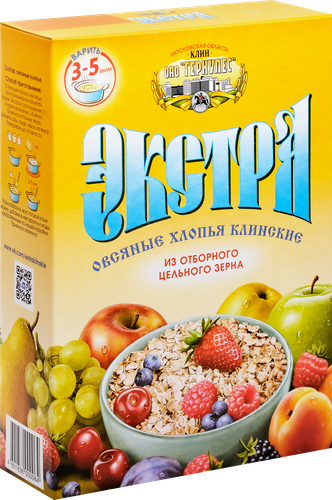 Хлопья овсяные Клинские экстра, 500г