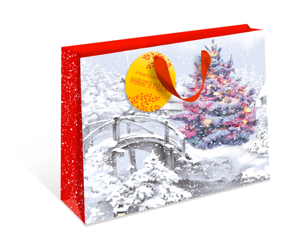 Сумка подарочная Арт и Дизайн Premium Новый год, 15 х 17 х 10см