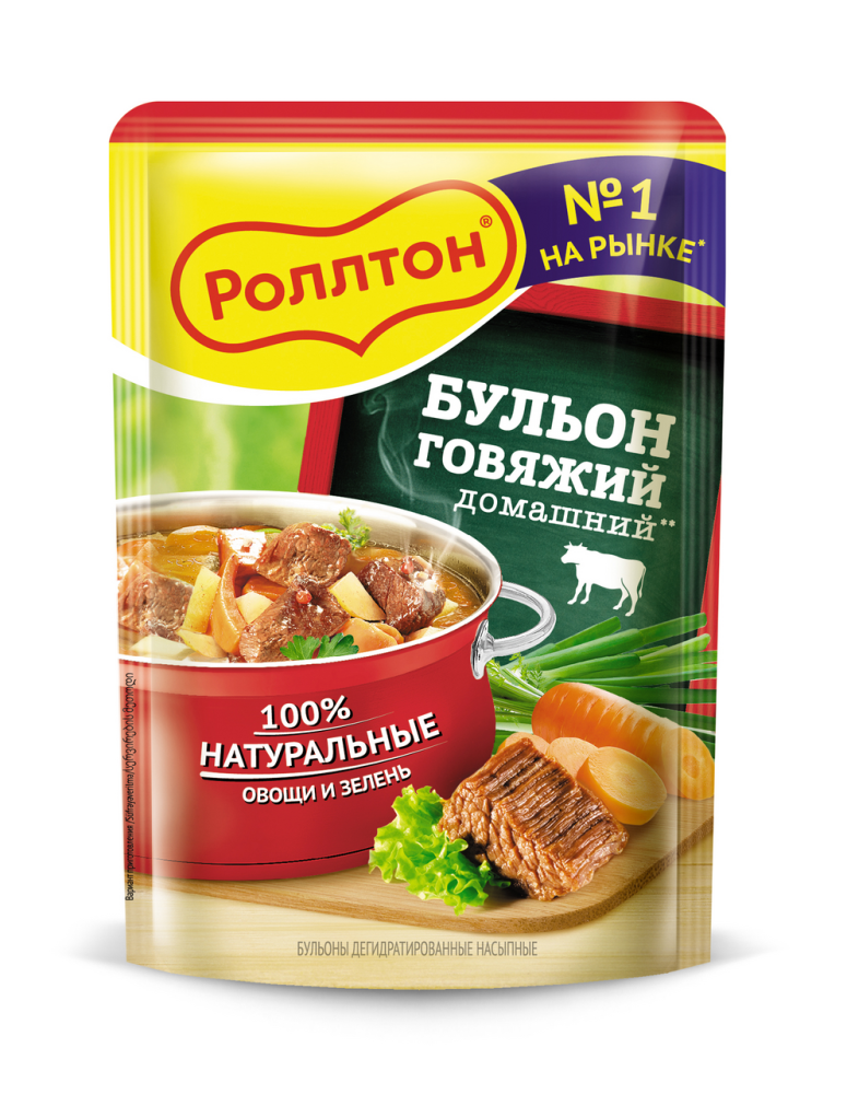 Бульон Роллтон говяжий домашний, 90г