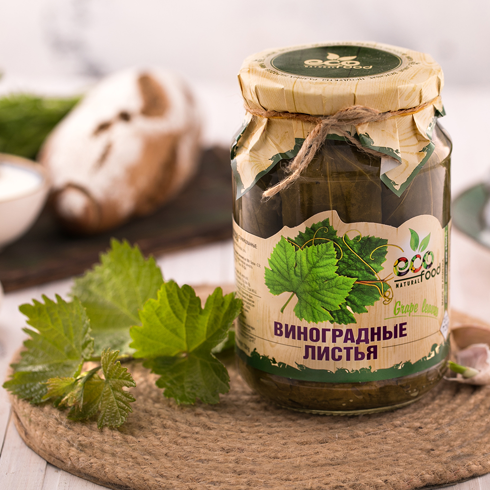 Листья EcoFood виноградные, 720г