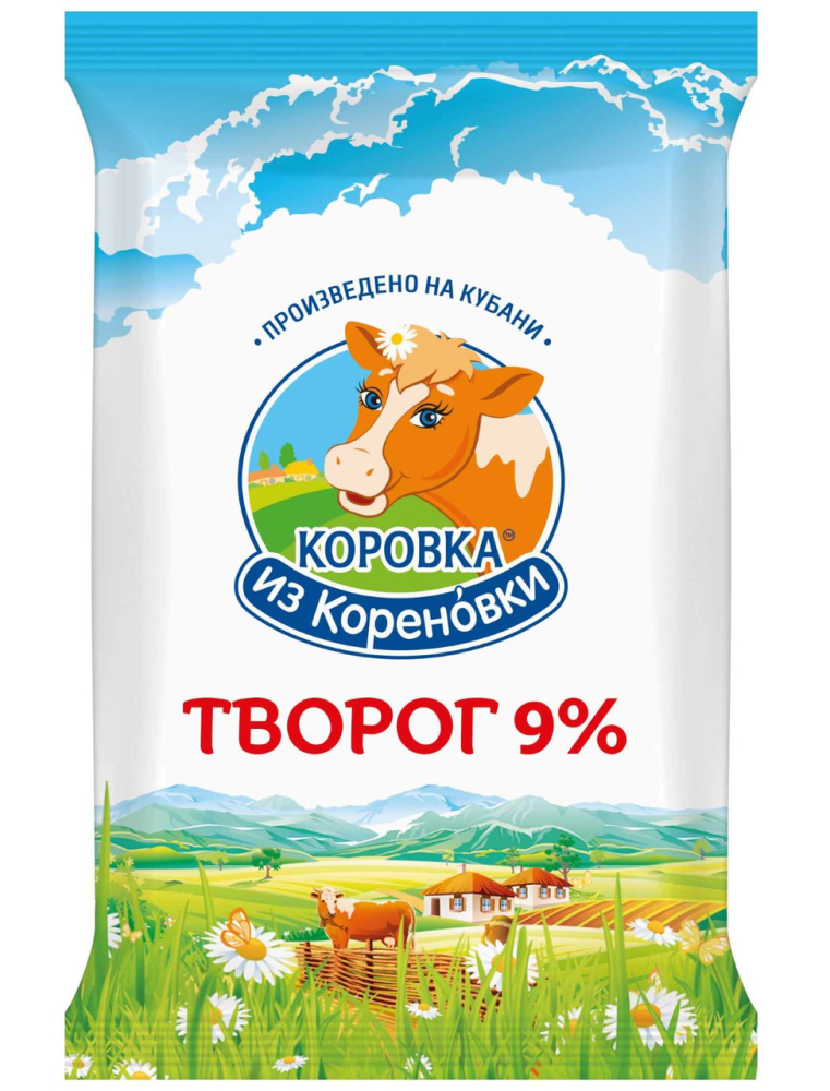 Творог Коровка из Кореновки 9%, 180г
