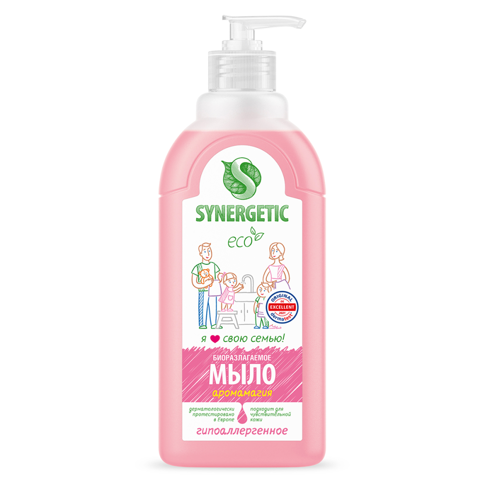 Мыло жидкое Synergetic Аромамагия гипоаллергенное, 500мл