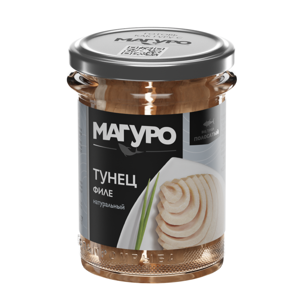 Тунец Магуро полосатый натуральный филе, 200г Тунец Магуро полосатый натуральный филе, 200г