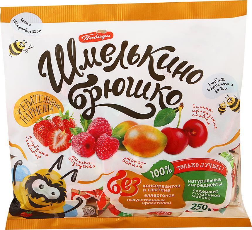Мармелад жевательный ПОБЕДА ВКУСА Шмелькино Брюшко микс желейных конфет 250г
