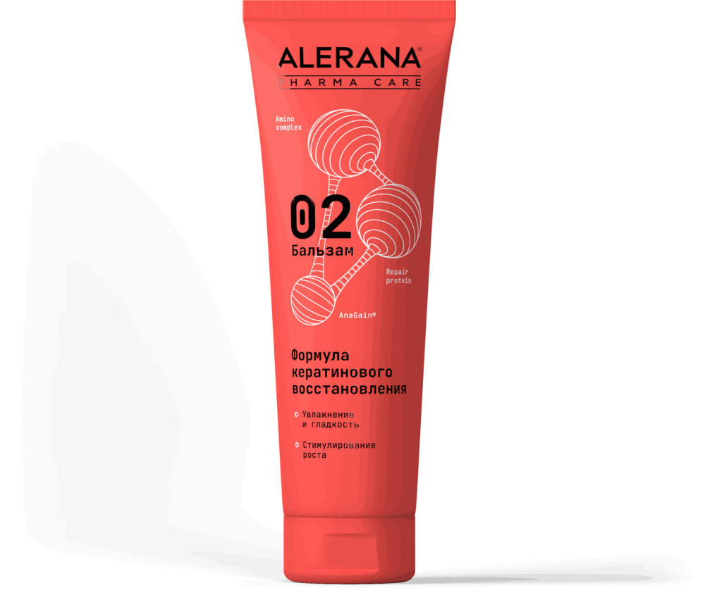 Бальзам Alerana Pharma Care формула кератинового восстановления, 260мл