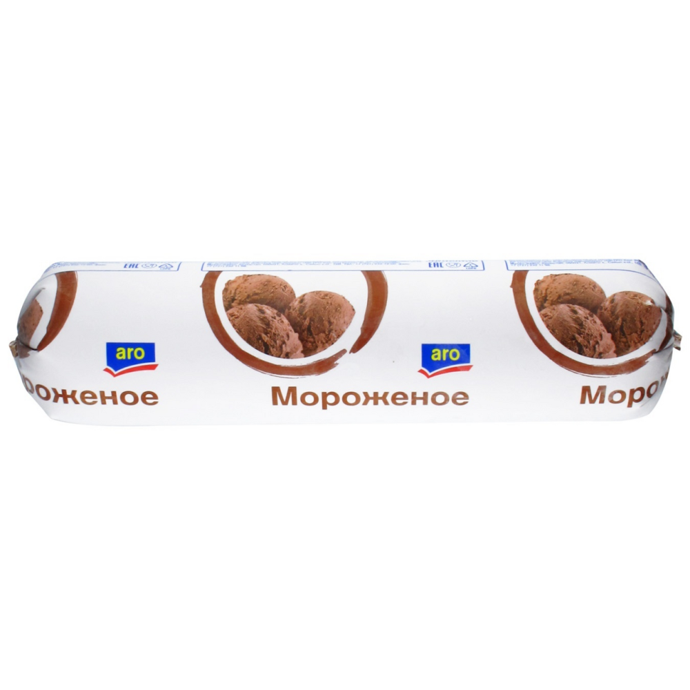 Мороженое пломбир ARO Шоколад полено, 1 кг