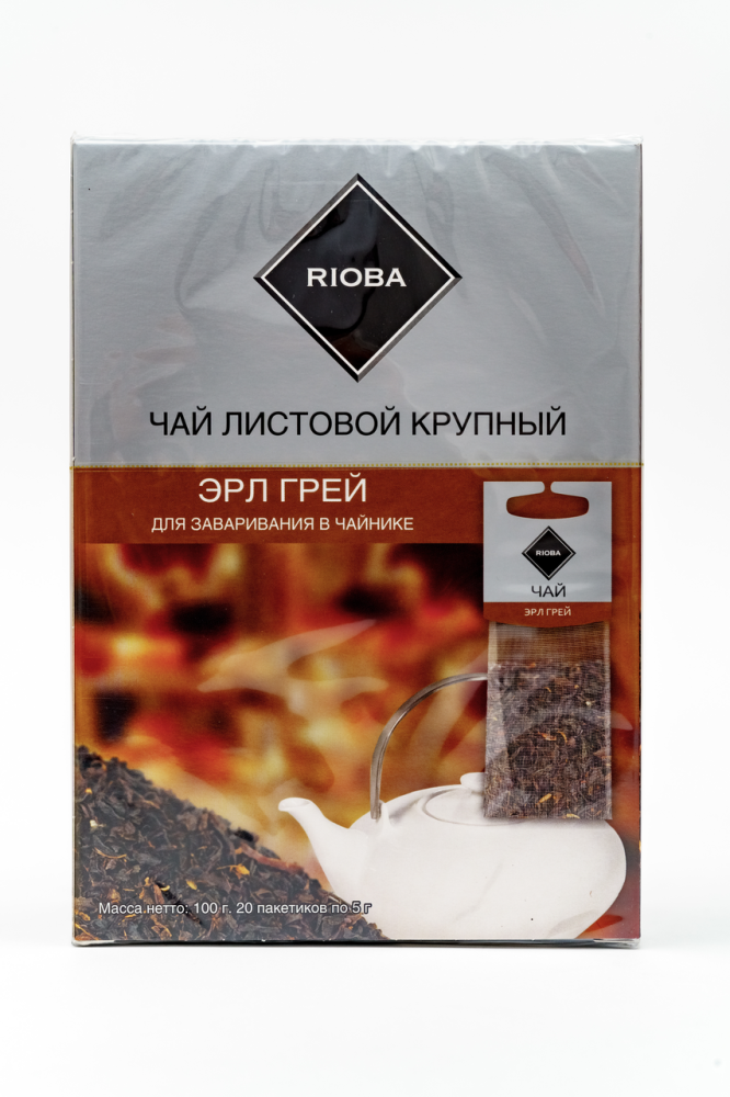 Чай RIOBA Эрл грей для заваривания в чайнике, 20х5г
