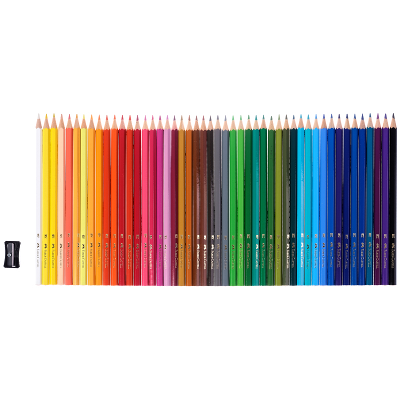 Карандаши Faber-Castell замок цветные 48 цветов + точилка