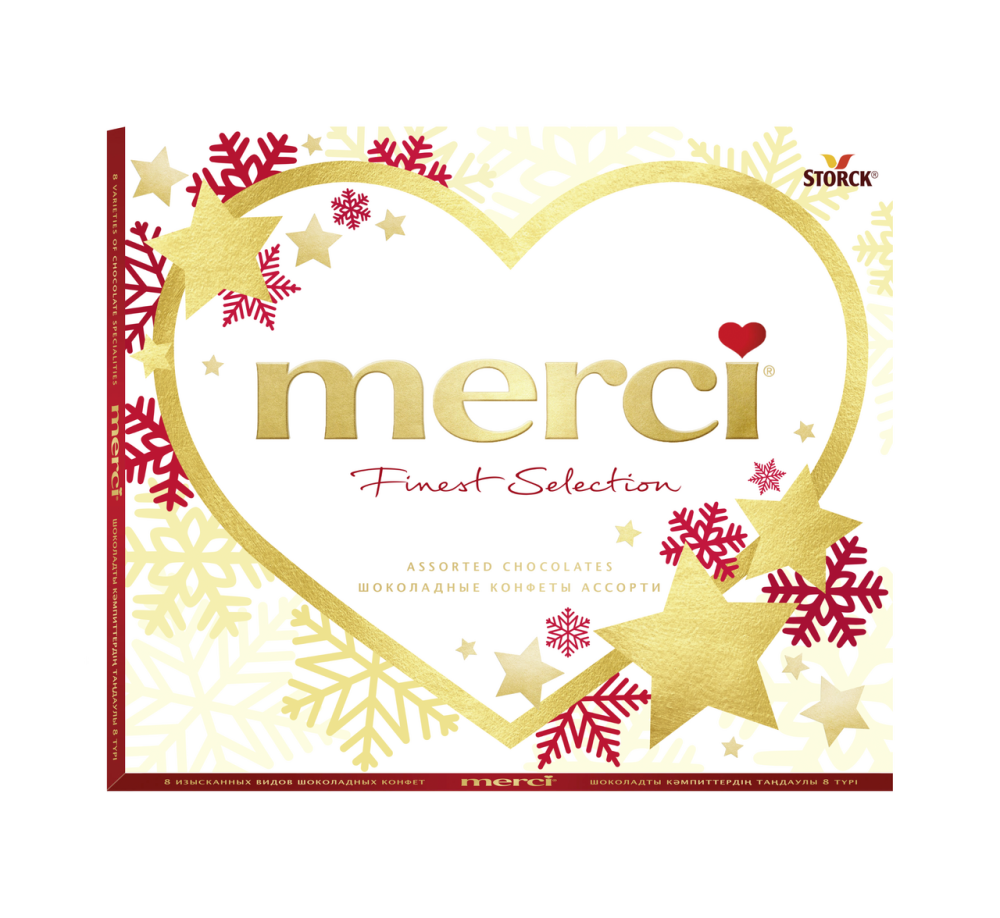 Конфеты Merci Сердце шоколадные ассорти, 250г