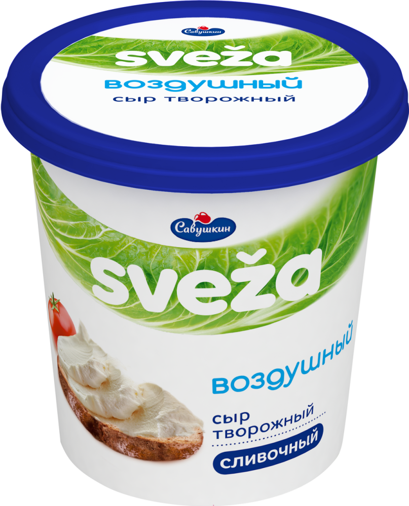 Сыр Sveza творожный воздушный сливочный 60%, 150г
