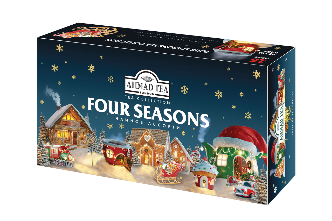 Набор чая ассорти Ahmad Tea Four Season's Tea Collection 15 вкусов в пакетиках 1,8 г х 90 шт