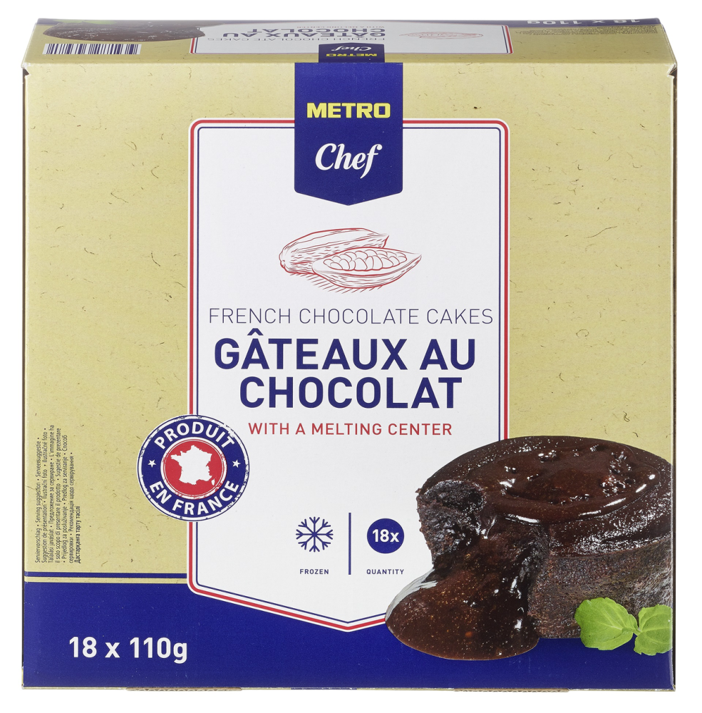 Фондан шоколадный METRO Chef, 110 г х 18 шт