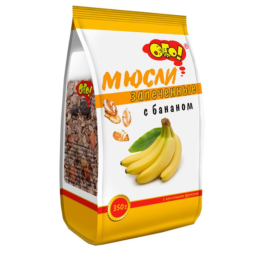Мюсли Ого запеченные с бананом 350г