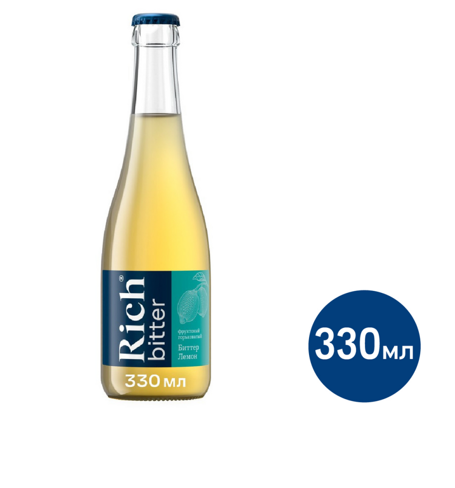 Напиток Rich bitter Лемон газированный, 330мл