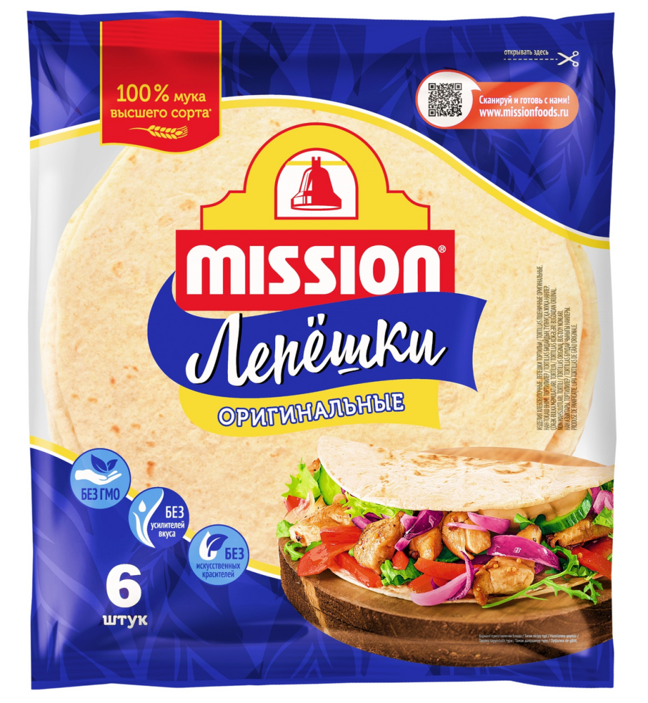 Тортильи Mission пшеничные