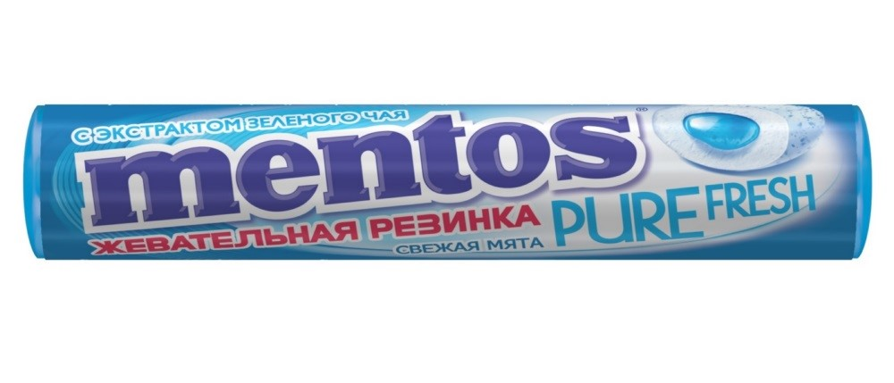 Жевательная резинка Mentos Pure Fresh свежая мята 15,5 г