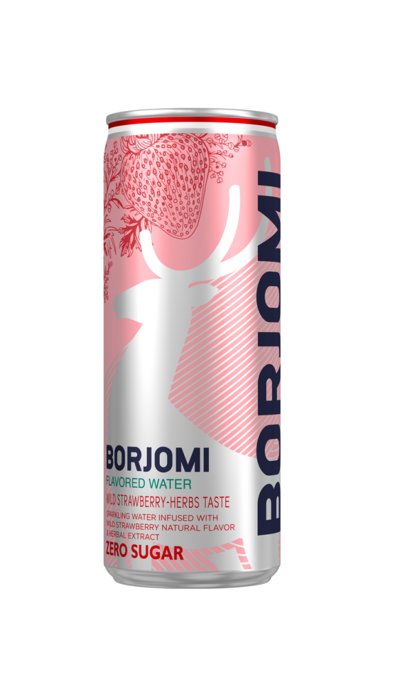 Напиток на основе минеральной воды Borjomi Flavored с дикая земляника и артемизия 0,33 л