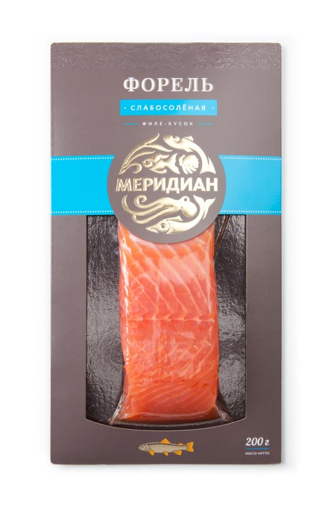 Форель Меридиан кусок слабосоленая, 200г