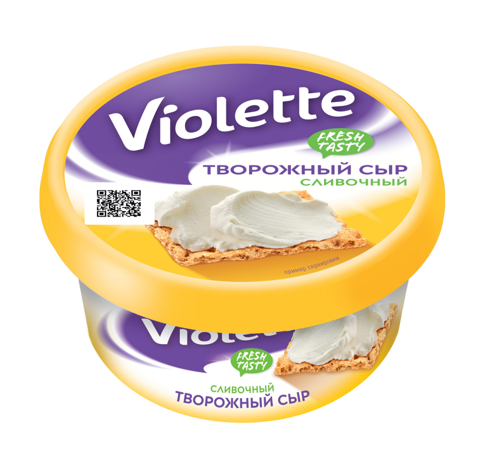 Сыр творожный 70% Виолетта сливочный, 140г