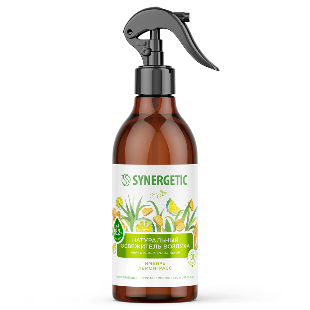 Освежитель воздуха Synergetic Имбирь и лемонграсс, 380мл