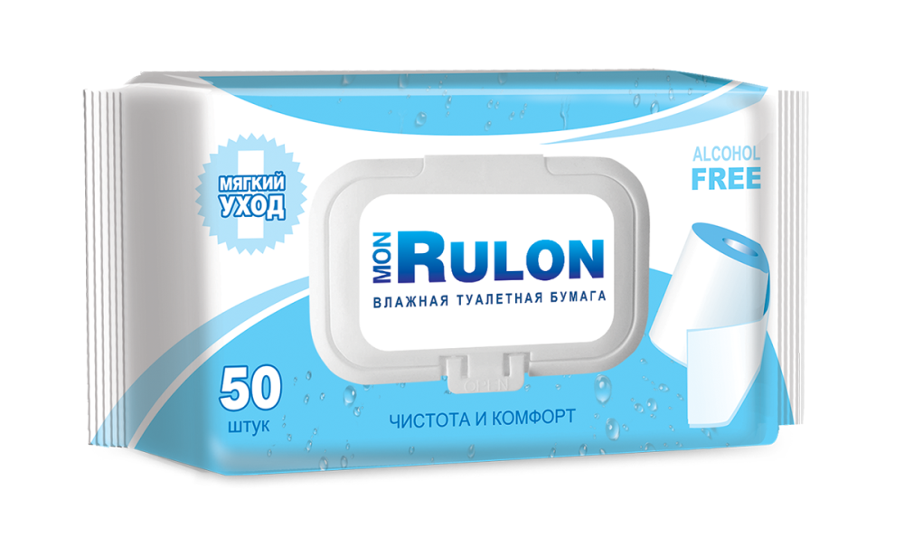 Влажная туалетная бумага Mon Rulon 50 шт