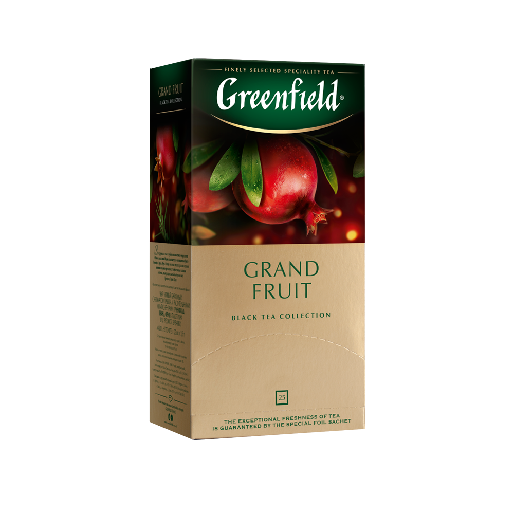 Чай Greenfield Grand Fruit черный с ароматом граната, 25шт*1,5г
