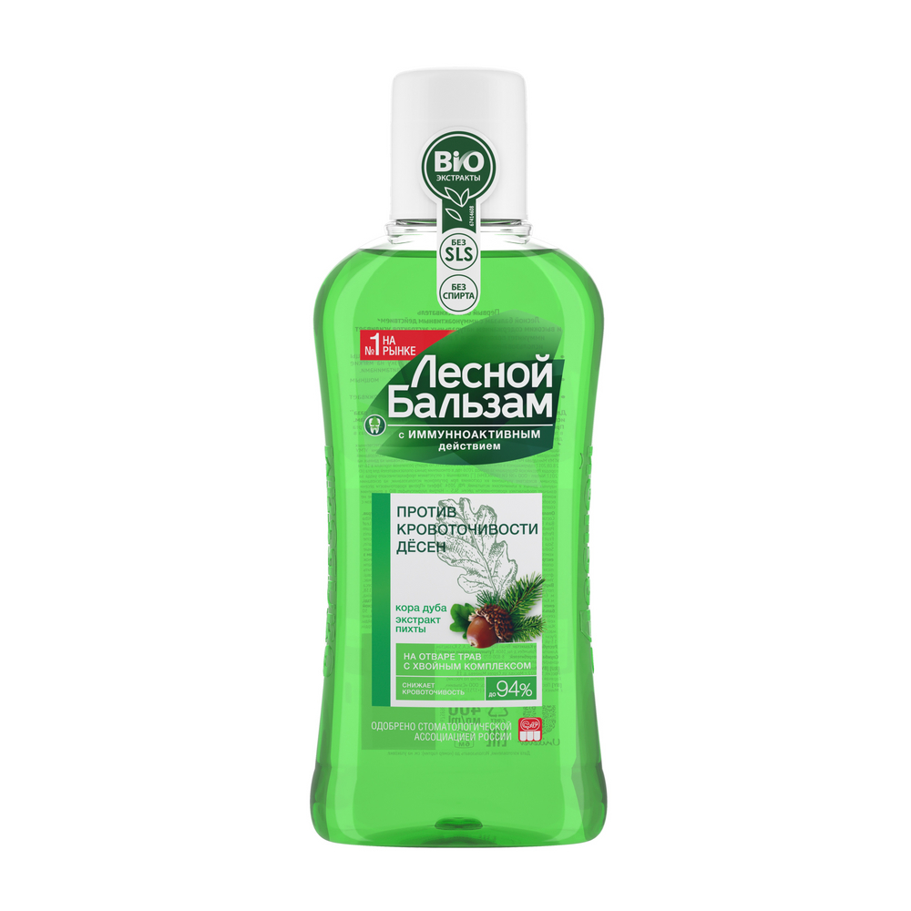 Ополаскиватель для полости рта Лесной Бальзам с экстрактом коры дуба и пихты 400 мл
