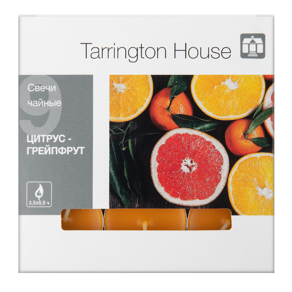 Tarrington House Свеча Чайная ароматическая Цитрус & грейпфрут, 9шт